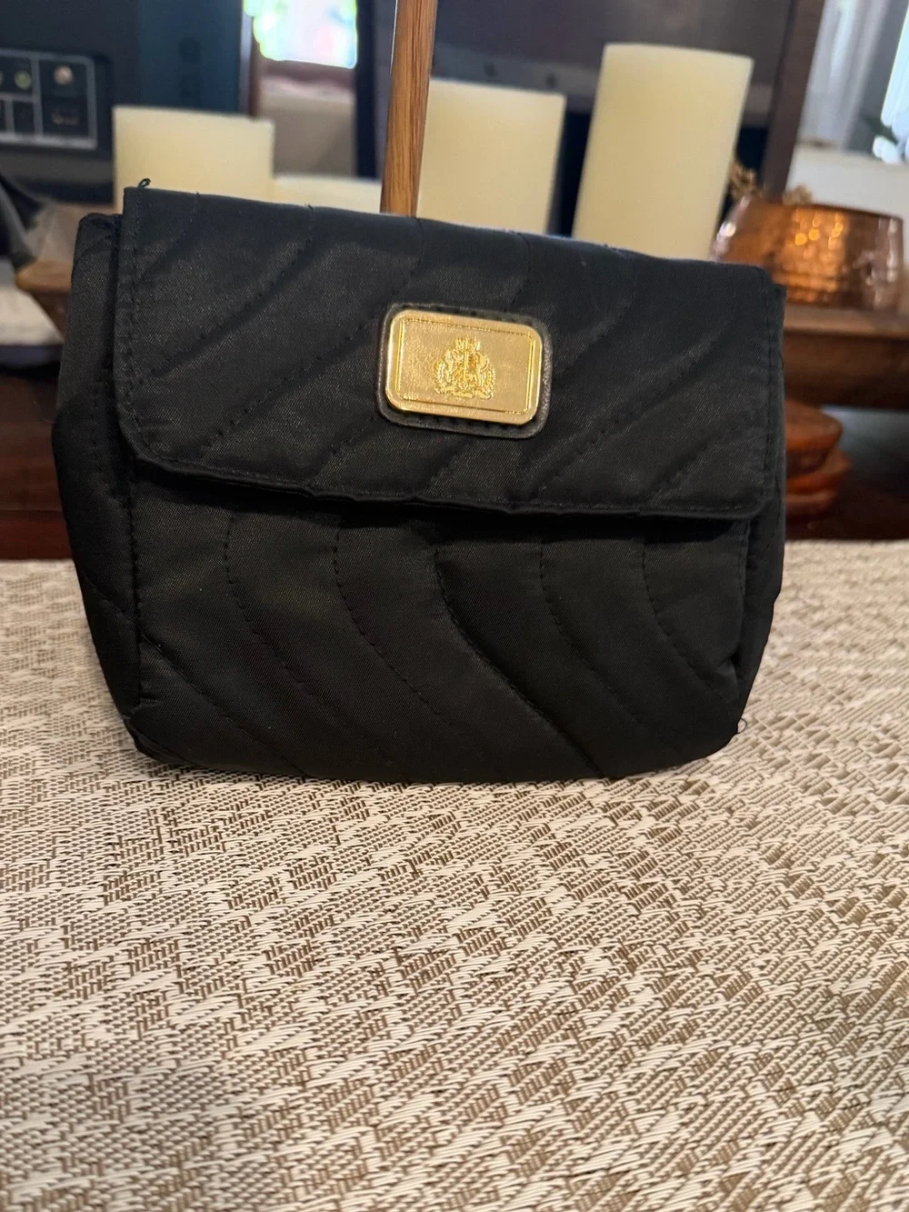 Vintage Princess Marcella Borghese black toiletry pouch